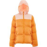 Farbblock Steppjacke mit Kapuze