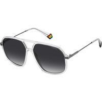 Transparente Aviator Sonnenbrille mit grauen Gläsern