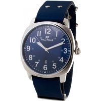 Klassische Herrenuhr mit blauem Zifferblatt