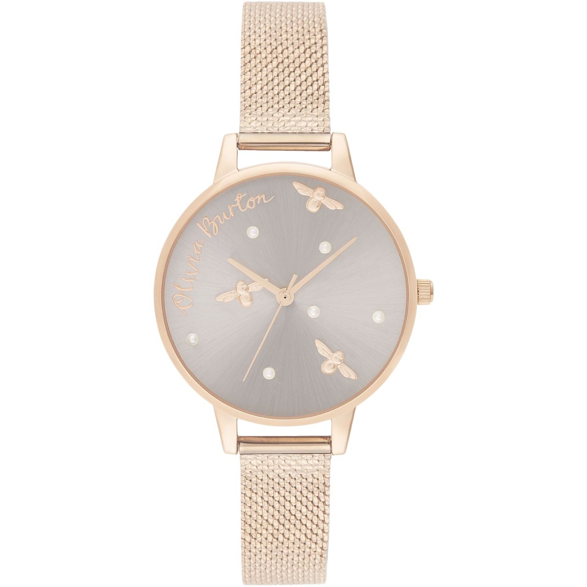 Floral Zifferblatt Roségold Uhr