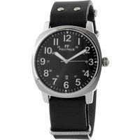 Herren-Silberfarbene Armbanduhr mit schwarzem Armband