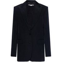 Einreihiger Blazer aus Viskose-Leinen-Mischung