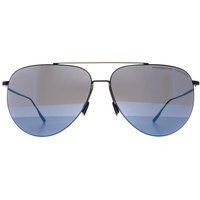 Aviator Sonnenbrille Schwarz Blau Spiegel