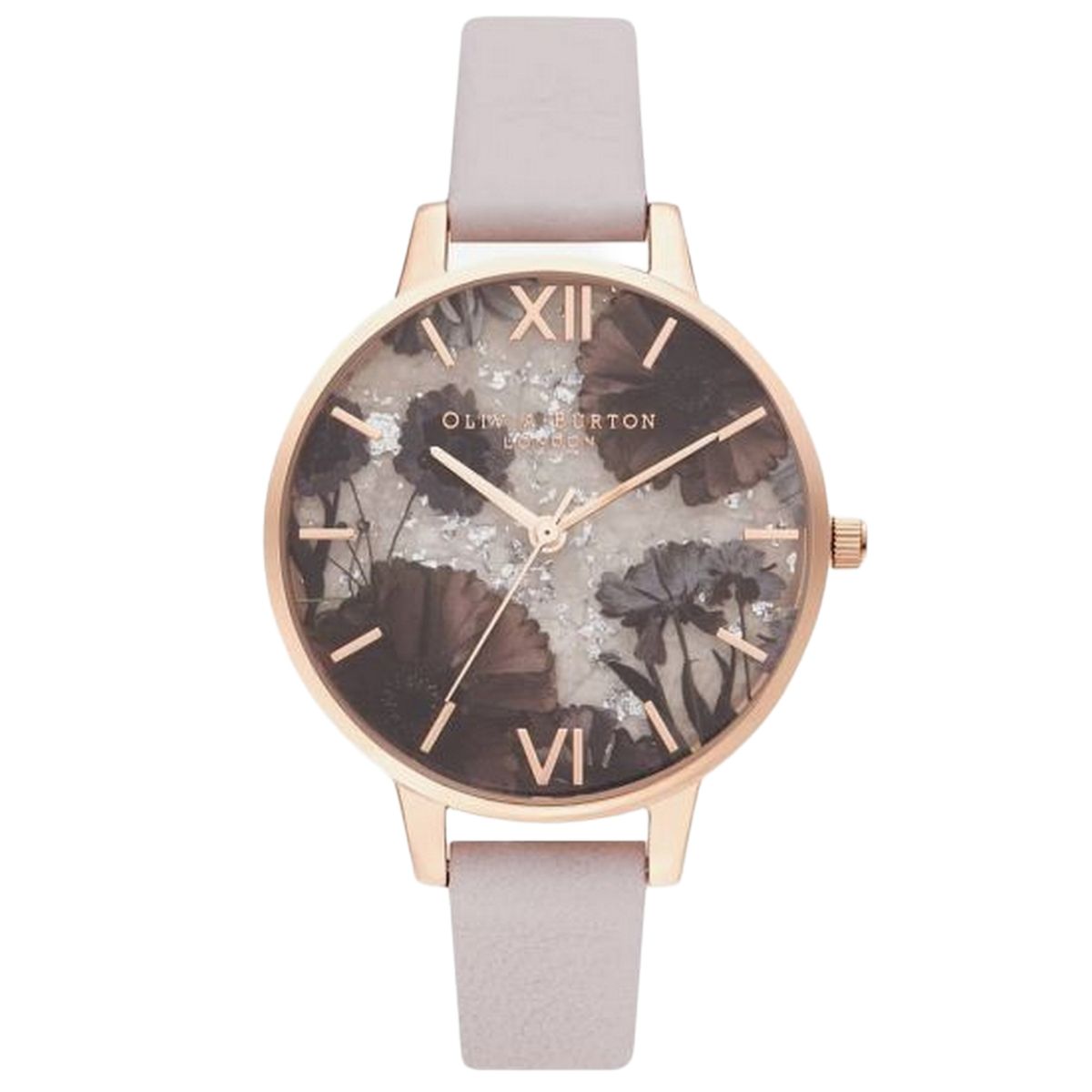 Minimalistische silberfarbene Mesh-Uhr