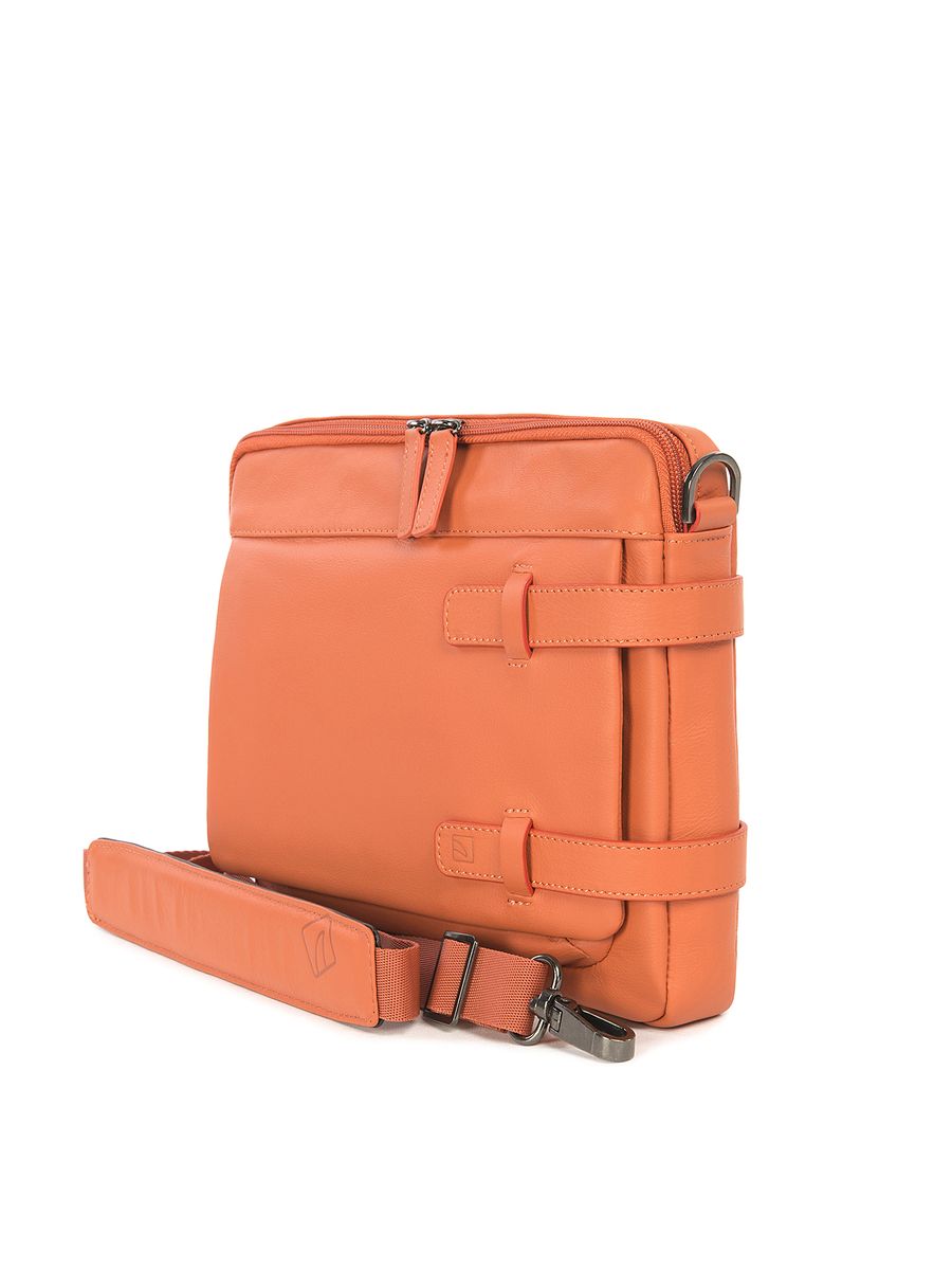 Leder-Umhängetasche mit Magnetklappe