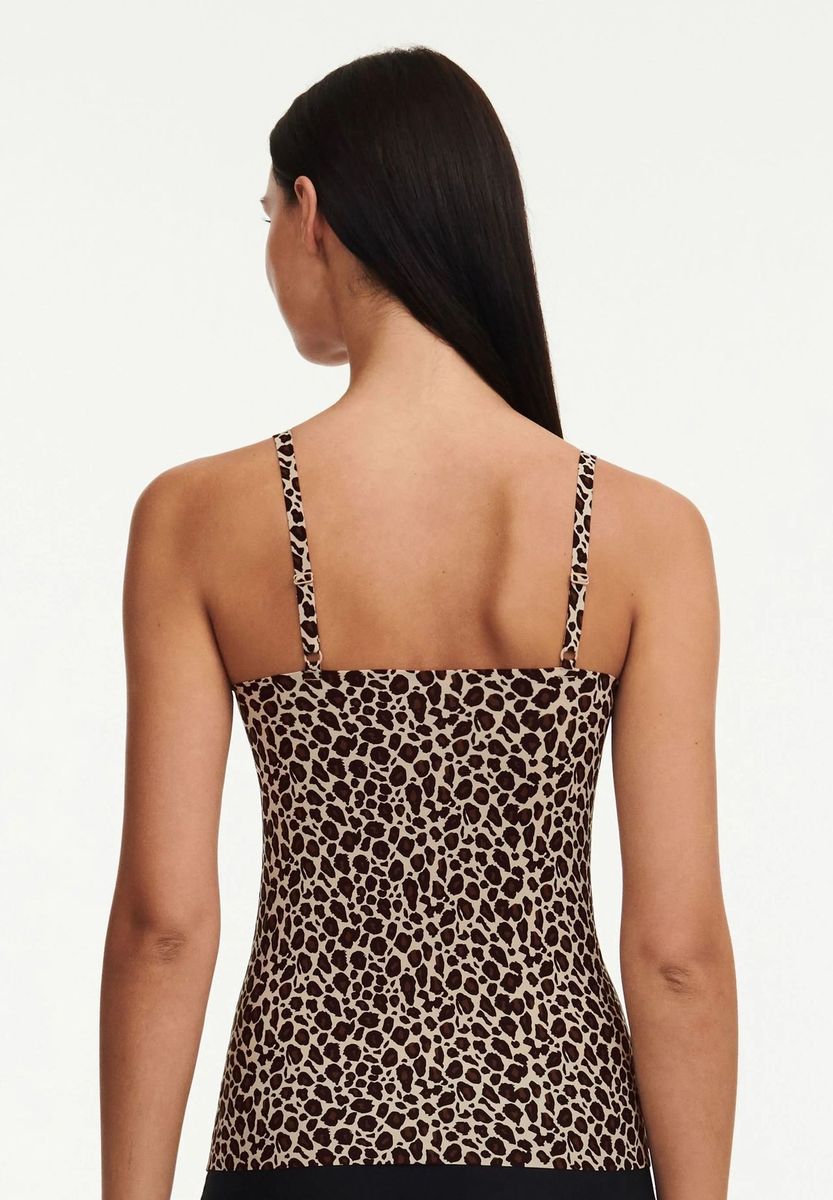 Figurbetontes Camisole-Top mit Animal-Print