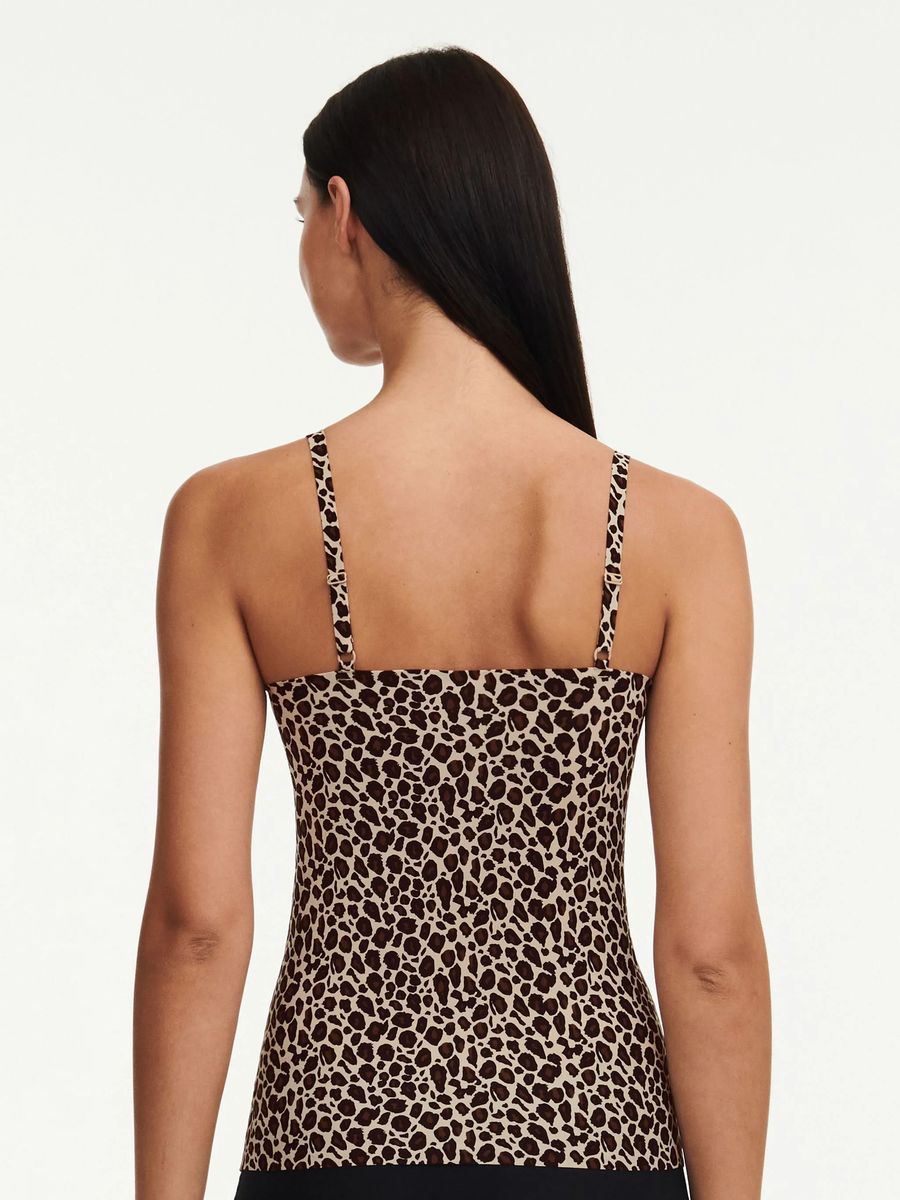 Figurbetontes Camisole-Top mit Animal-Print