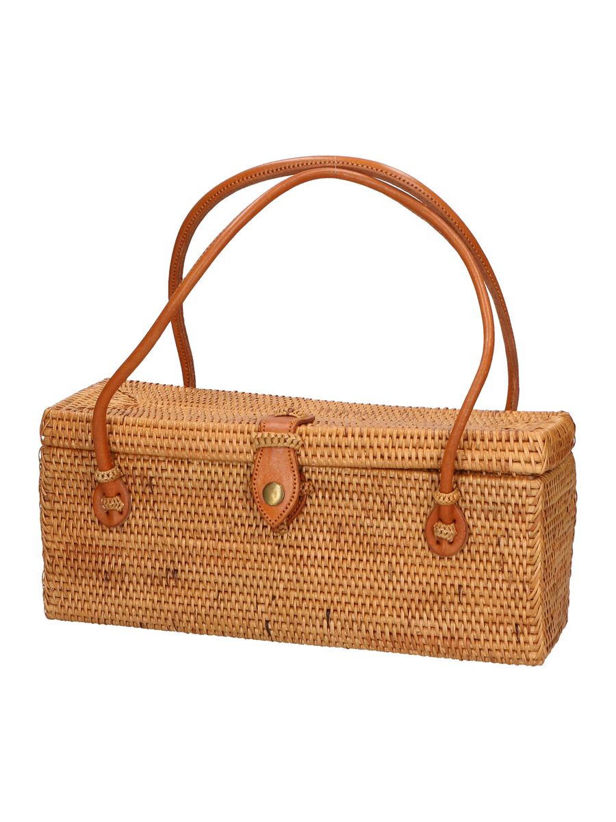Handgefertigte Schultertasche aus Rattan
