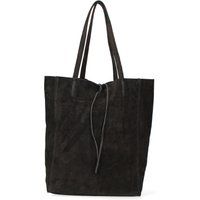 Schultertasche aus Wildleder