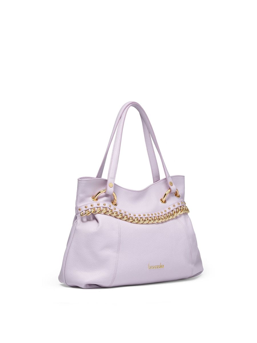 Hobo-Tasche mit dekorativem Kettendetail