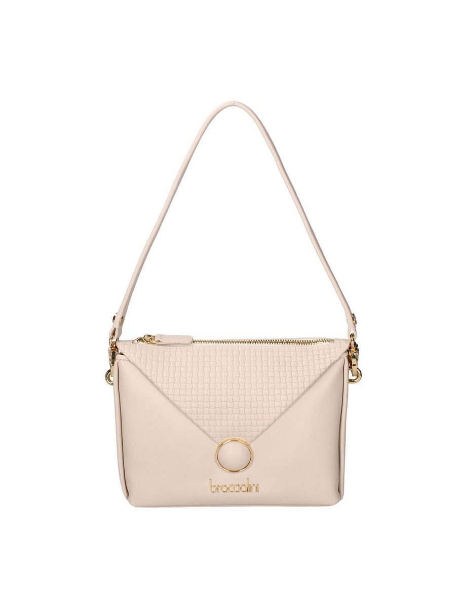Schultertasche mit geflochtenem Griff