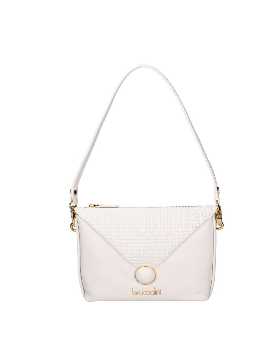 Schultertasche mit geflochtenem Griff