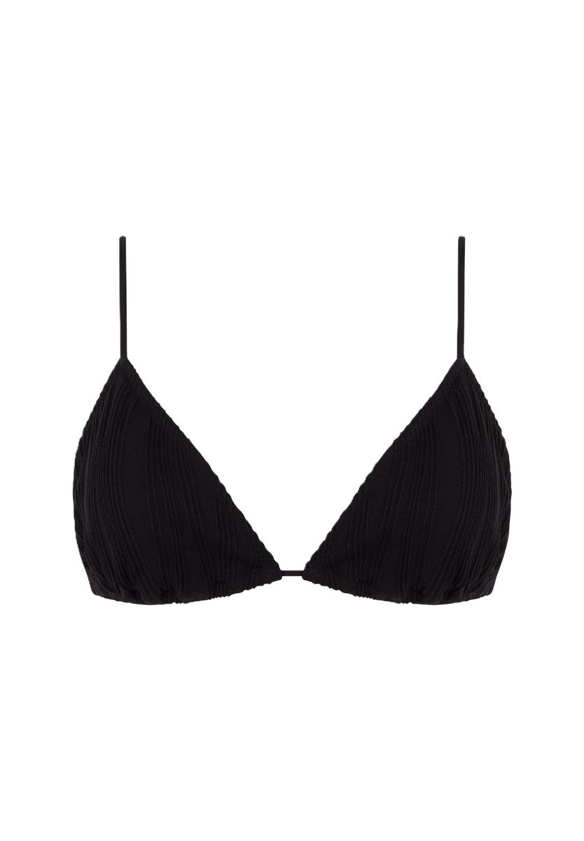 Triangel-Bikini-Oberteil mit Rippstruktur