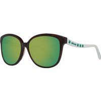 Übergroße Butterfly-Sonnenbrille mit grünen Gläsern