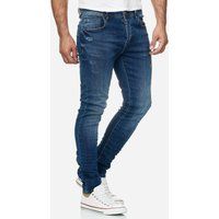 Herren Slim-Fit Jeans aus weißem Denim