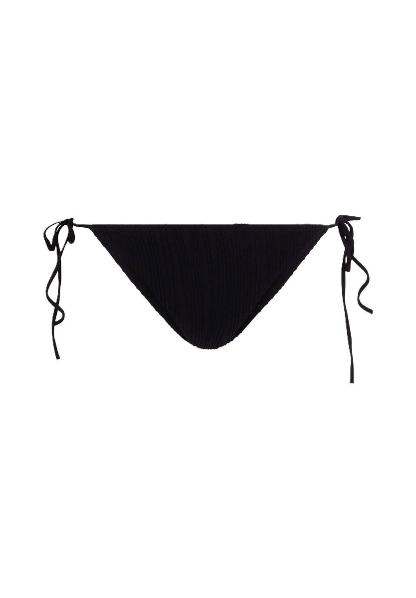 Schwarze Bikinihose mit seitlichen Bändern