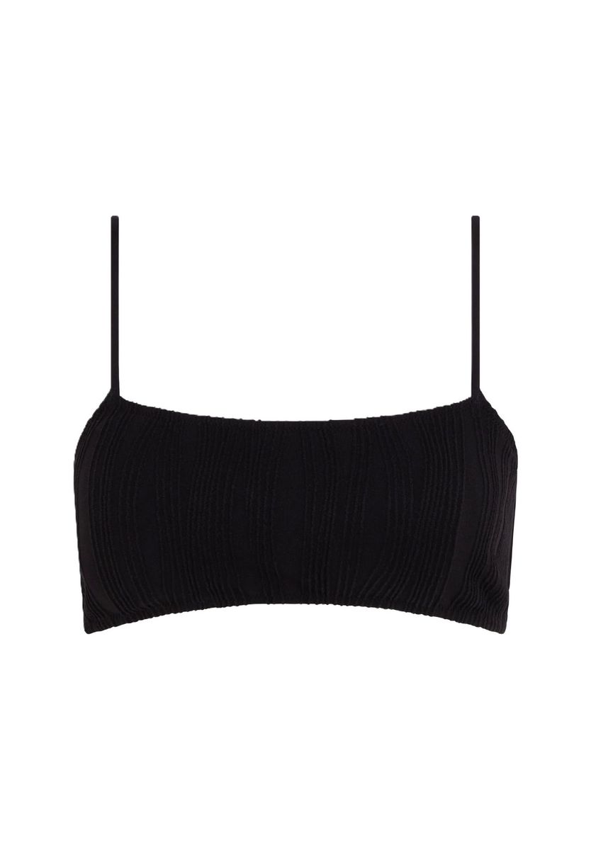 Minimalistisches, strukturiertes Bralette-Bikini-Oberteil