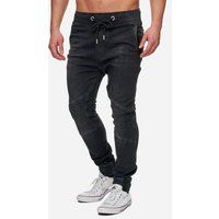 Jeans Jogger im Biker-Stil aus Denim