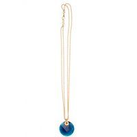 Blaue Halskette mit goldenen Anhänger