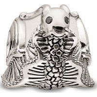 Silberner Fledermaus Charm Anhänger
