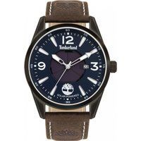 Solarbetriebene Uhr braunes Lederarmband