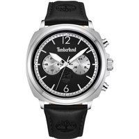 Herrenuhr silberfarbenes schwarzes Leder
