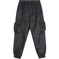 Leichte schwarze Cargohose mit Taschen