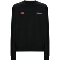 Schwarzes Rundhals-Sweatshirt mit Logos