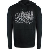Baumwollmischung Hoodie mit gesprühtem Logo