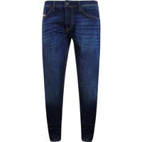Dunkel gewaschene Stretch Denim Jeans