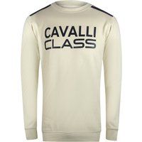 Cavalli Class Beige Sweatshirt mit Schulterband