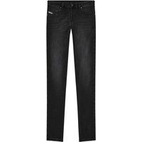 Verwaschene schwarze Slim Fit Jeans
