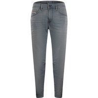 Moderne, schlank geschnittene graue Jeans