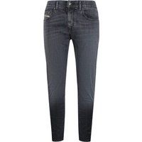 Verwaschene schwarze Slim-Fit-Jeans