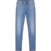 Klassische blaue Slim-Fit-Jeans aus Denim