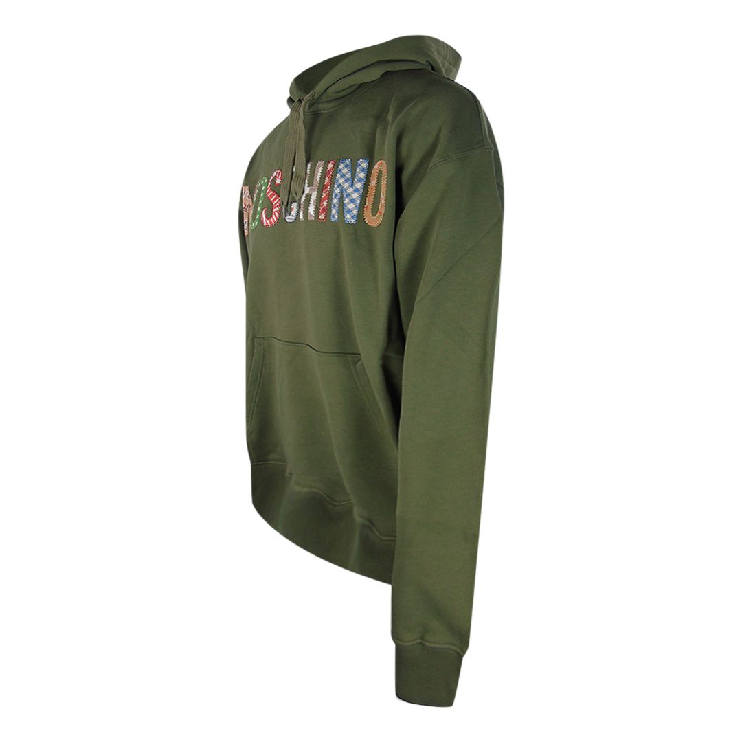 Kapuzenpullover mit Patchwork-Logo-Stickerei