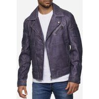 Herren Leder Biker Jacke