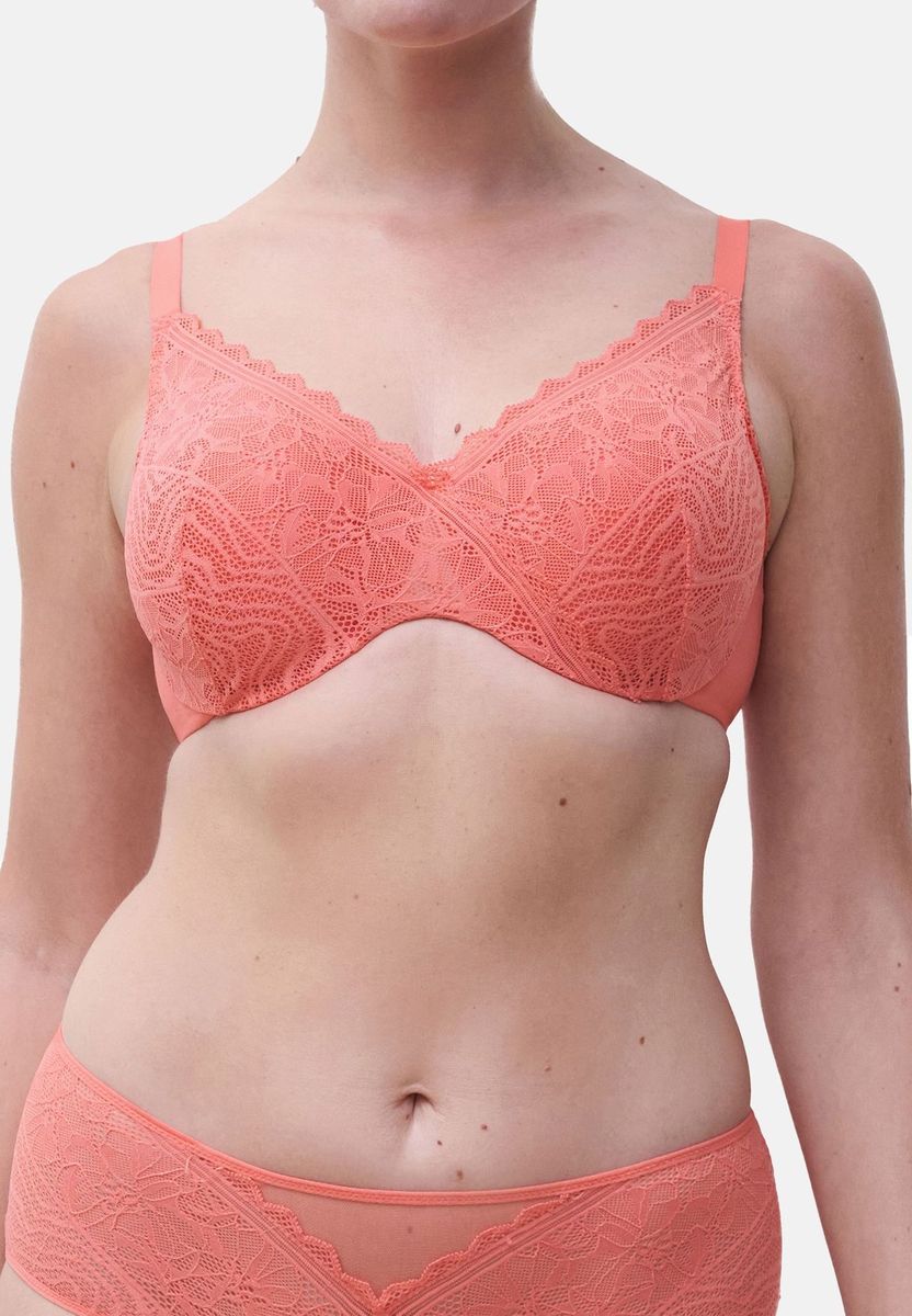 T-Shirt BH mit floraler Spitze