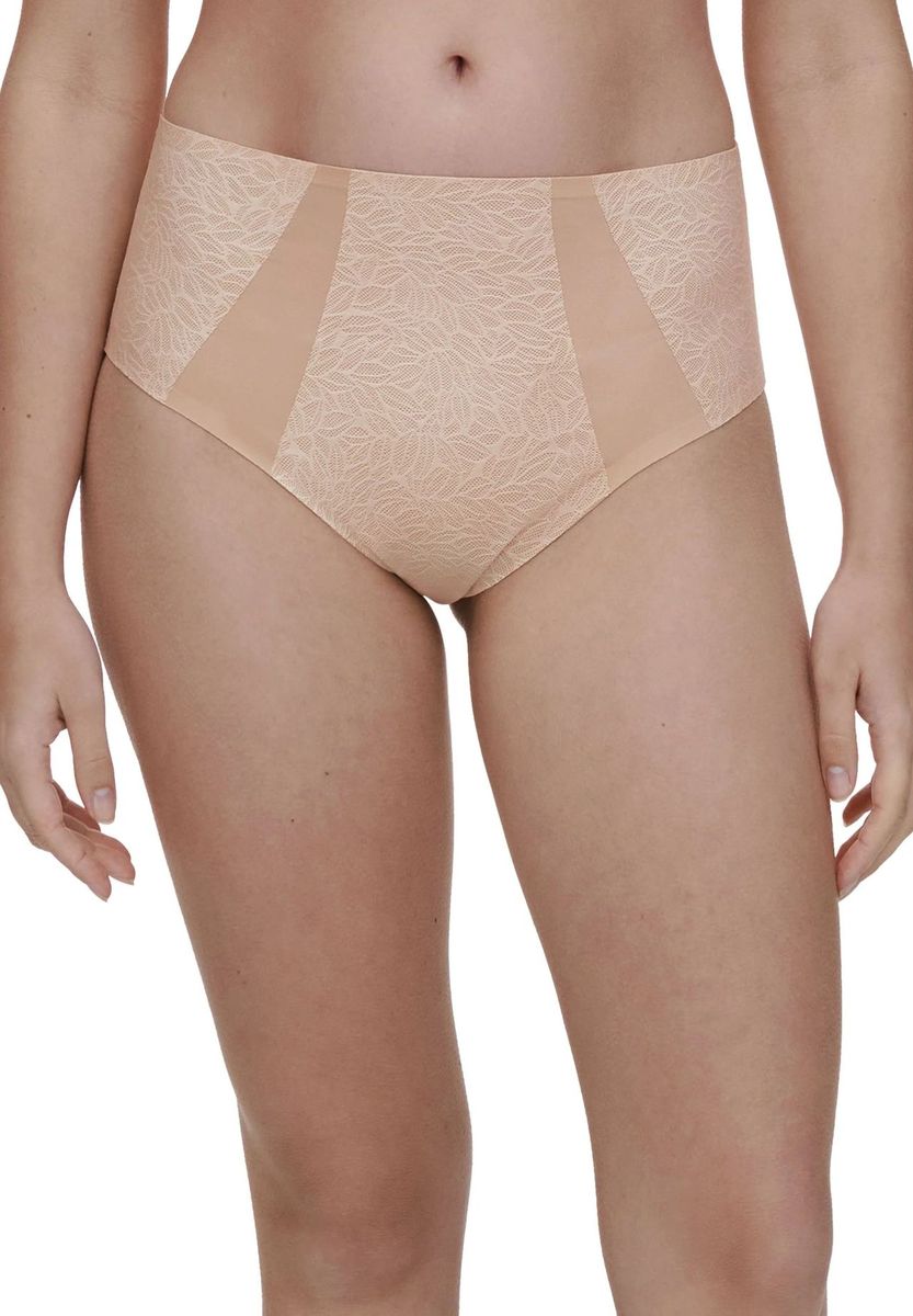 Nahtloser, hoher Slip mit floraler Spitze