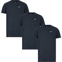 Klassisches marineblaues T-Shirt mit Rundhalsausschnitt, 3er-Pack