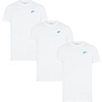 Herren Weißes T-Shirt mit Rundhalsausschnitt 3er-Pack