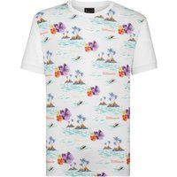 T-Shirt aus Baumwolljersey mit tropischem Print