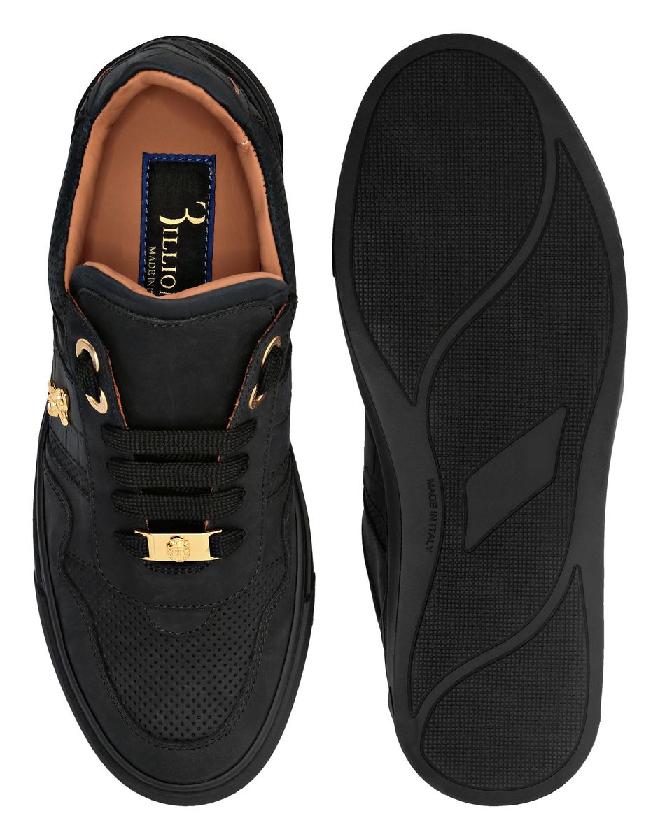 Elegante perforierte Leder-Sneaker
