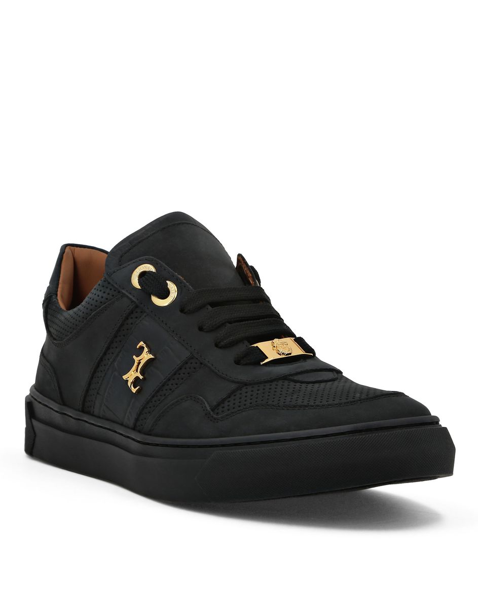 Elegante perforierte Leder-Sneaker