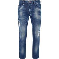 Stone-Washed Skinny Jeans mit Distressed-Look