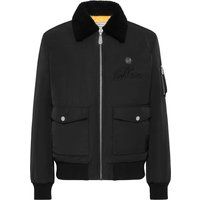 Klassische Fliegerjacke mit Shearling-Kragen