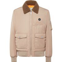 Klassische Fliegerjacke mit Shearling-Kragen