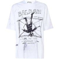 T-Shirt aus Baumwolle mit Grafik-Skizzen