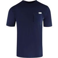 Klassisches T-Shirt mit Rundhalsausschnitt und Tasche