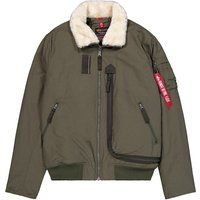 Klassische Bomberjacke mit Kunstfellkragen